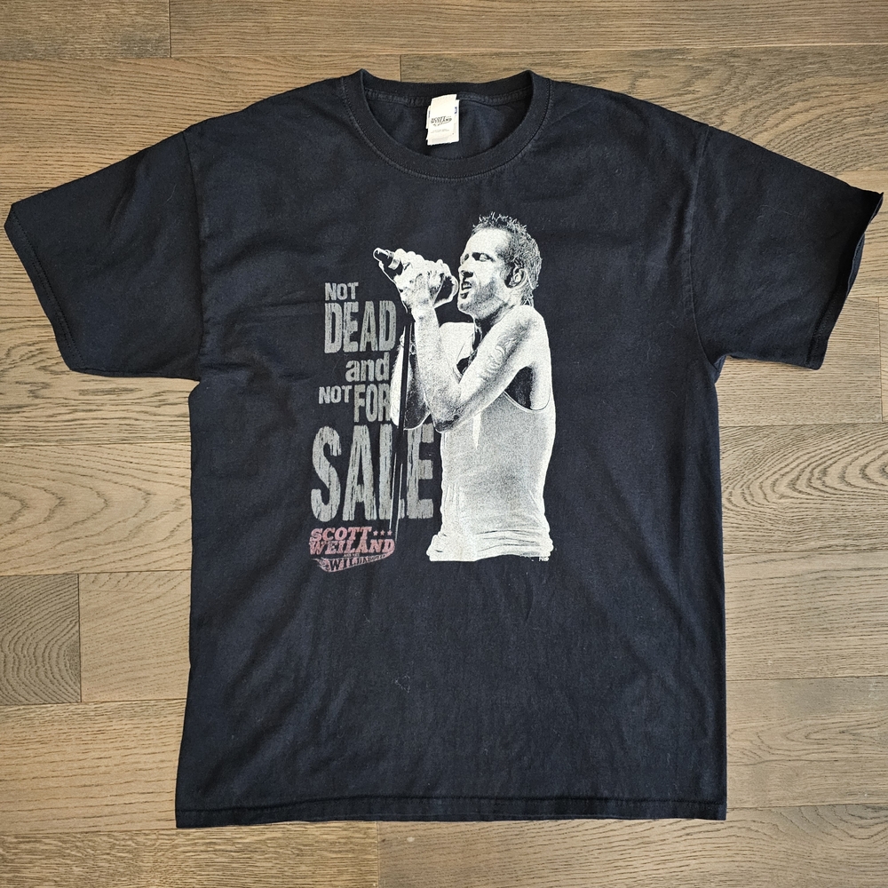 Men's Scott Weiland T-shirt Large Black